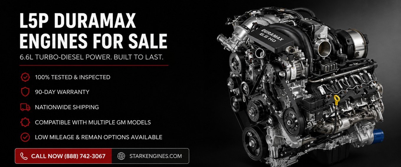 L5P Duramax 6.6L diesel engine for sale — tested, 90-day warranty, nationwide shipping